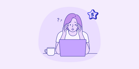 Frau die Fehler in ihrem Online Shop macht
