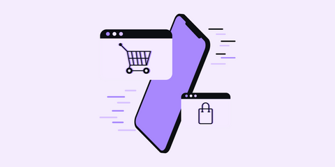 Ein Smartphone das Downselling für Online Shops zeigt